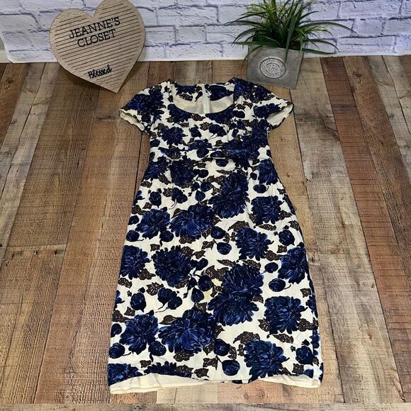 Boden Silk Linen Cap Sleeve Dress - Picture 8 of 12